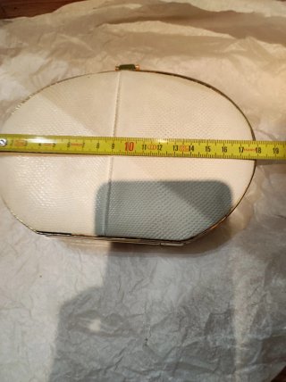Bolso Clutch Fiesta Blanco y Dorado