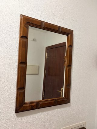 Conjunto Mueble Entrada Madera Antiguo