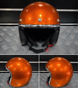 Casco Jet Vintage Naranja