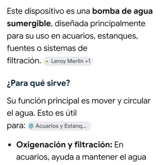Bomba de agua para acuario/pecera