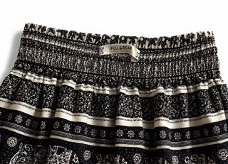 Falda Boho Negra y Blanca