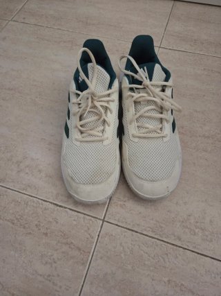 Zapatillas Adidas Deportivas Blancas y Verdes