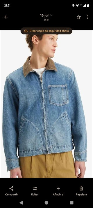 Chaqueta Levi's Vaquera Full Zip Talla M