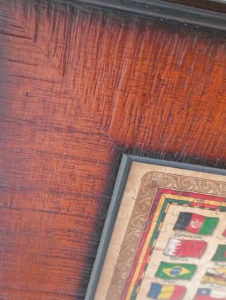 Cuadro Mapa Mundi Madera