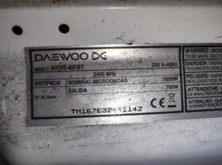 Microondas Daewoo (Para piezas/reparación)