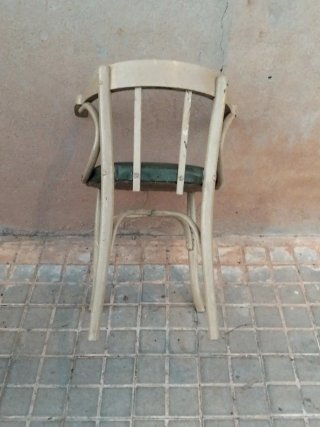 Poltrona Art Déco in legno e pelle