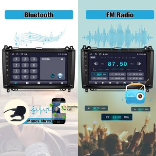 Radio con Pantalla Táctil 9" Mercedes Clase A