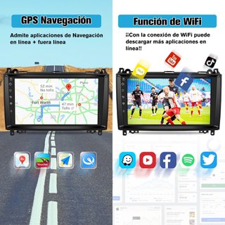 Radio con Pantalla Táctil 9" Mercedes Clase A
