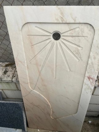 Encimera de granito a medida plato ducha