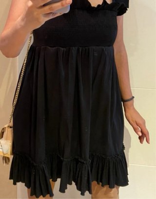Vestido Mangata Verano Negro Talla S
