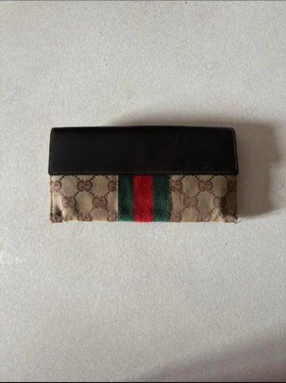Portafoglio Gucci donna marrone e verde