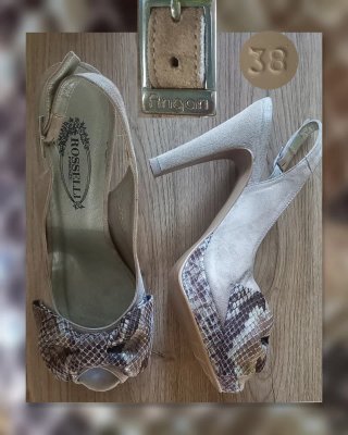 Zapatos de tacón Rosselli Beige/Marrón Talla 38