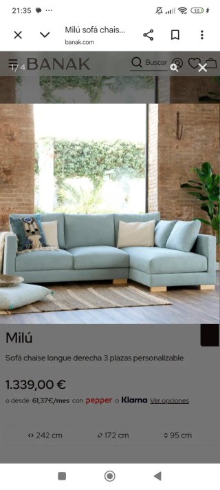 Sofá modular Banak Importa beige