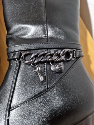 Botas de cuero genuino negras T.39