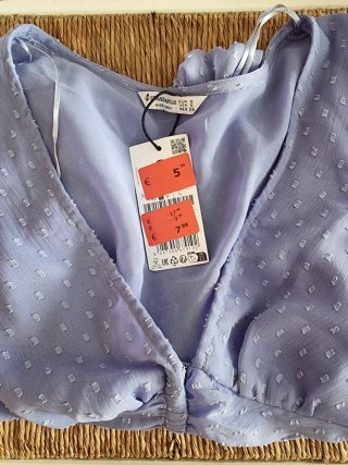 Camisa Stradivarius azul S