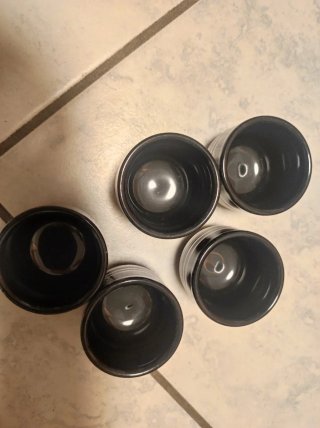 Set 2 Boccettine + 5 Tazzine Ceramica
