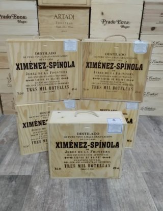 5 Cajas Madera almacenaje con asas.