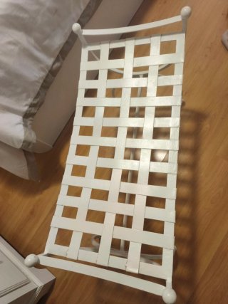 Banqueta pie de cama blanca