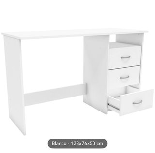 Escritorio blanco 123x76x50 cm