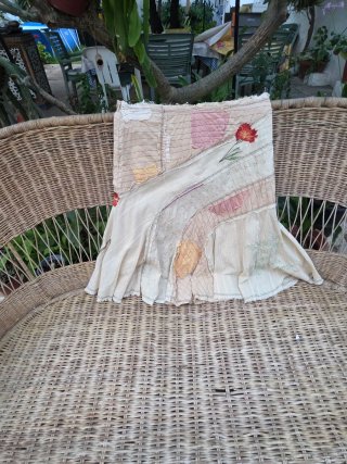 Falda Patchwork Beige y Roja