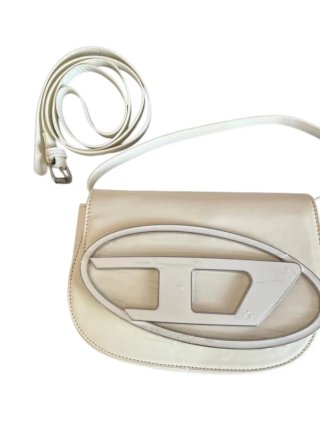 Bolso Diesel Blanco y Plateado