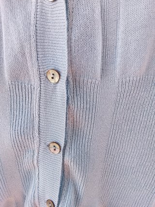 Cardigan fino entallado Peacock Blue