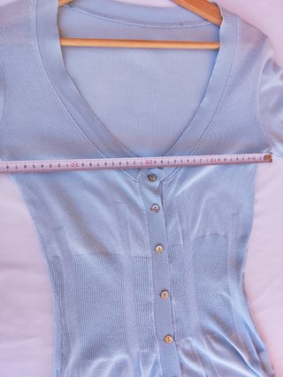Cardigan fino entallado Peacock Blue