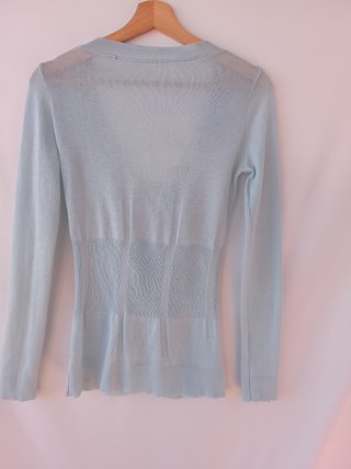 Cardigan fino entallado Peacock Blue
