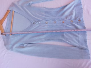 Cardigan fino entallado Peacock Blue