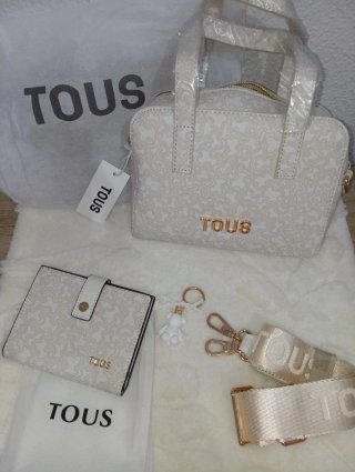 Bolso Tous Blanco y Dorado