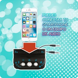 DEQUBE micrófono karaoke luces disco ajustable