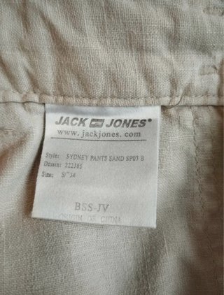 Pantalón beige de lino JACK AND JONES