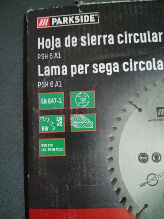 Hoja Sierra Circular Parkside PSH 6 A1 190mm