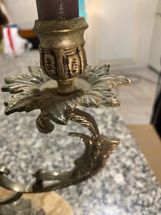 Candelabros de Hierro y Mármol