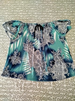Blusa estampada manga corta