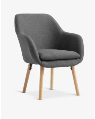 Sillón/ butaca/ butacón tela gris con patas roble
