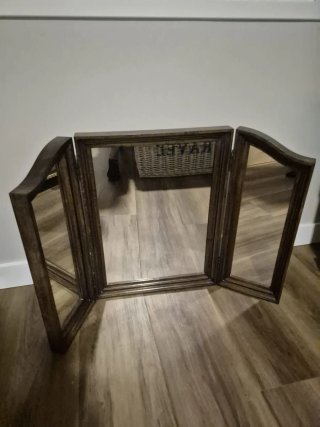 Espejo de tocador de madera maciza