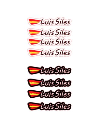 Pegatinas Bandera con nombre