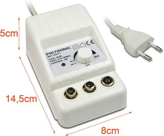 Metronic amplificador antena TV interior TDT