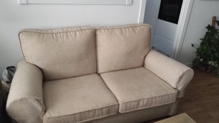 Sofá 2 plazas desenfundable beige