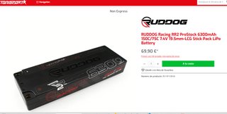 Batería Lipo  RUDDOG 6300mAh 7.4V 150C