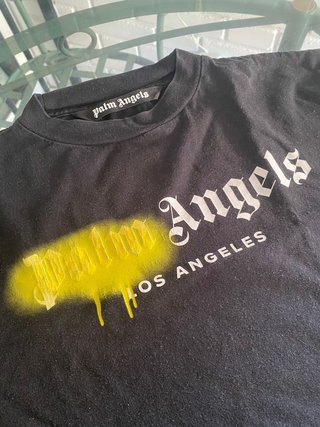 Camiseta Palm Angels Negra y Amarilla S