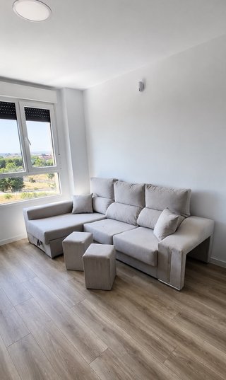 Sofá Chaiselongue 3+2 plazas tela de estreno NUEVO