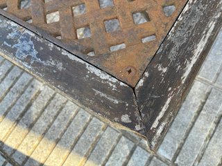 Mesa antigua forja exterior