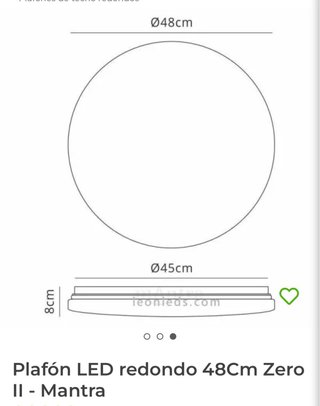 Plafón LED redondo blanco