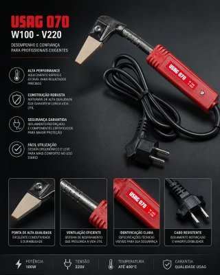 Soldadora USAG 070 - 100W 220V / NOVO