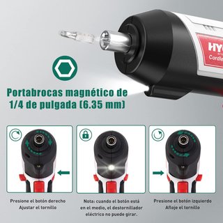 HYCHIKA destornillador eléctrico 6Nm 3.6V 20