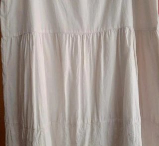 (M) Falda hippie larga blanca