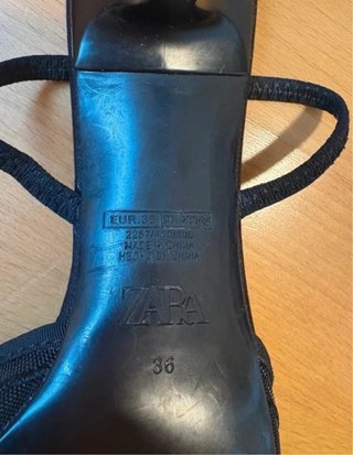 Décolleté Zara Slingback Nere con Fiocco e Perline
