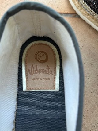 Espadrillas Vidorreta Glitter Nero/Argento 39